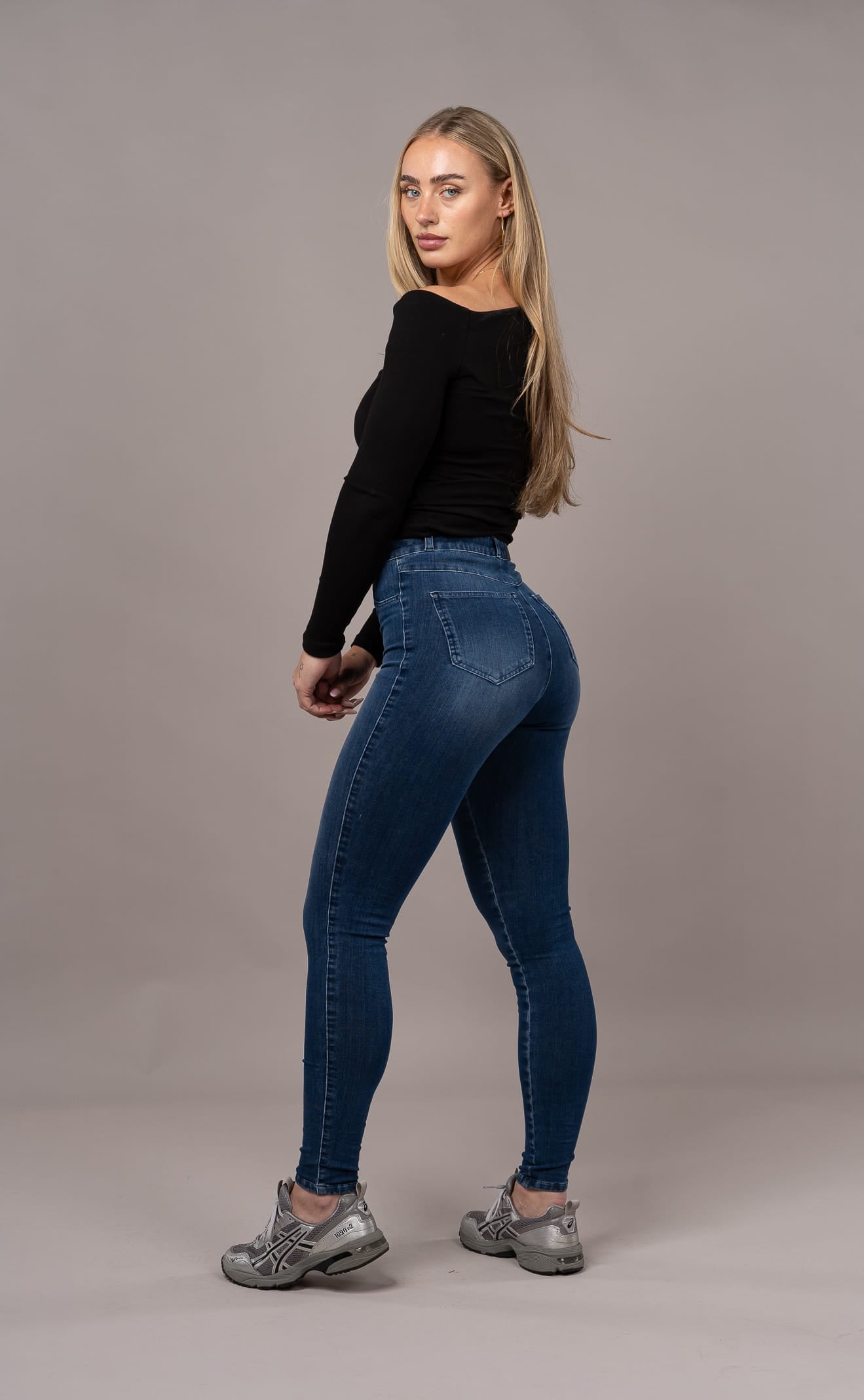 Womens 360 V2 High Waisted Fitjeans - Deep Indigo