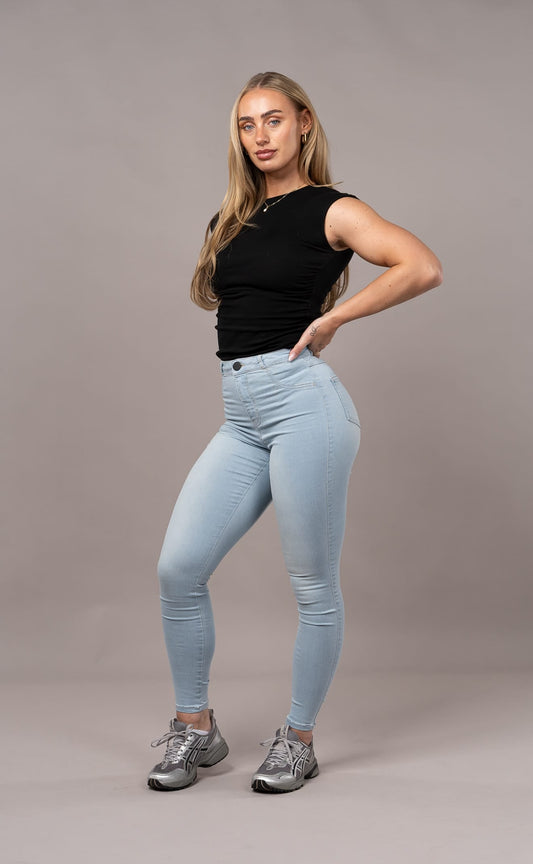 Womens Contour Fitjeans - Vintage Blue