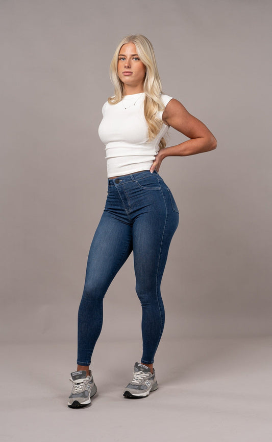 Womens Contour Fitjeans - Sapphire Blue