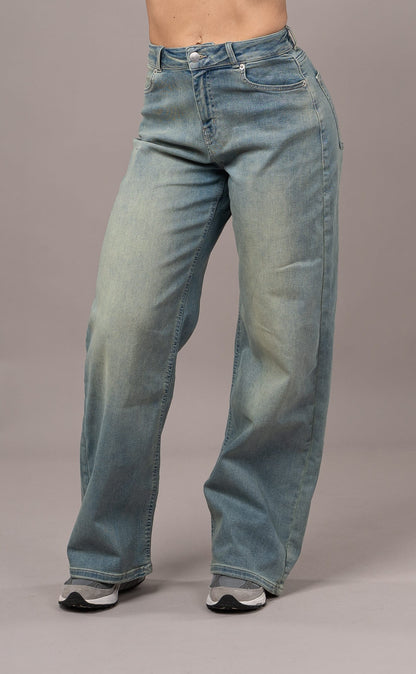 Womens Baggy Fitjeans - Distorted Blue