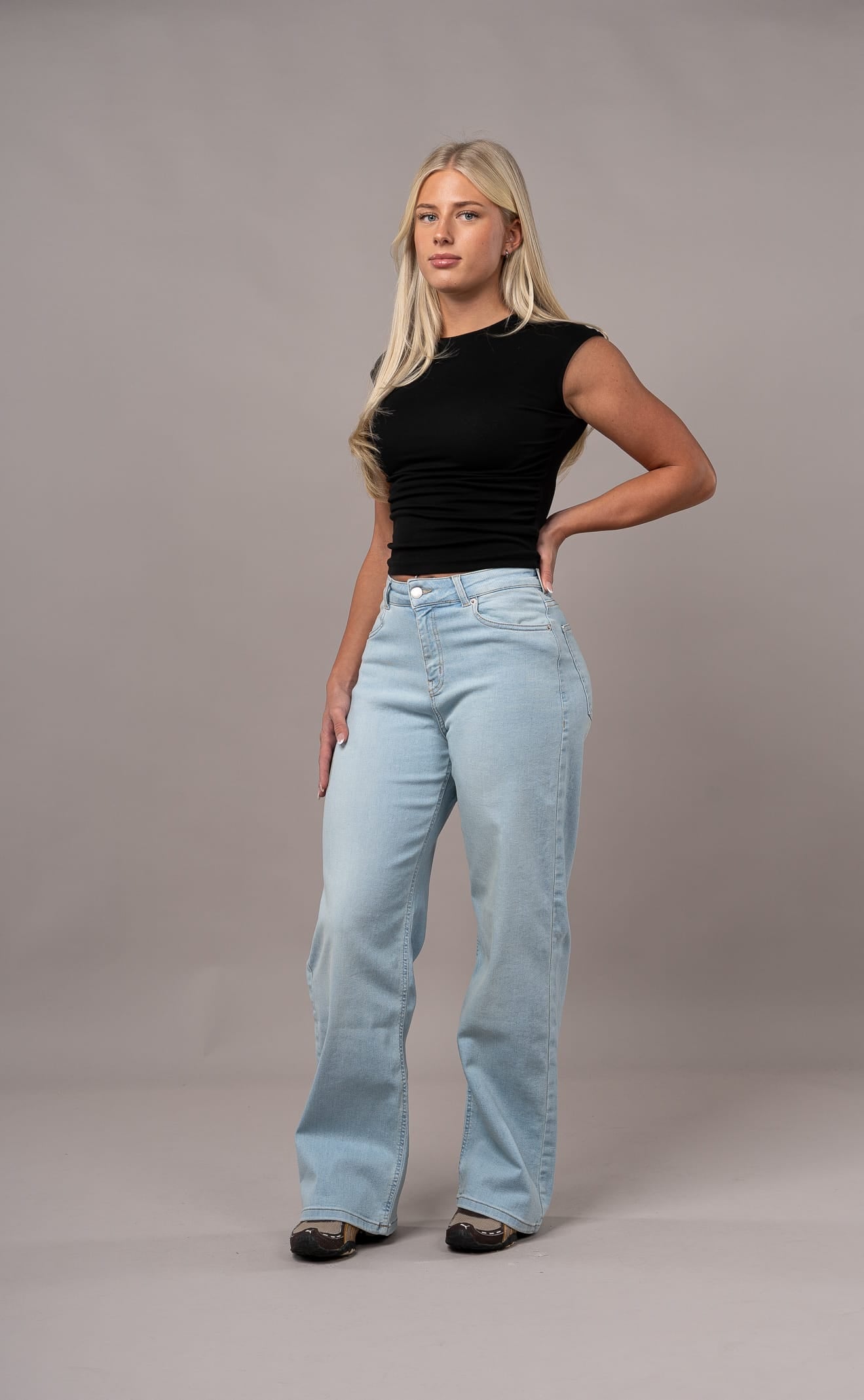 Womens Baggy Fitjeans - Vintage Blue