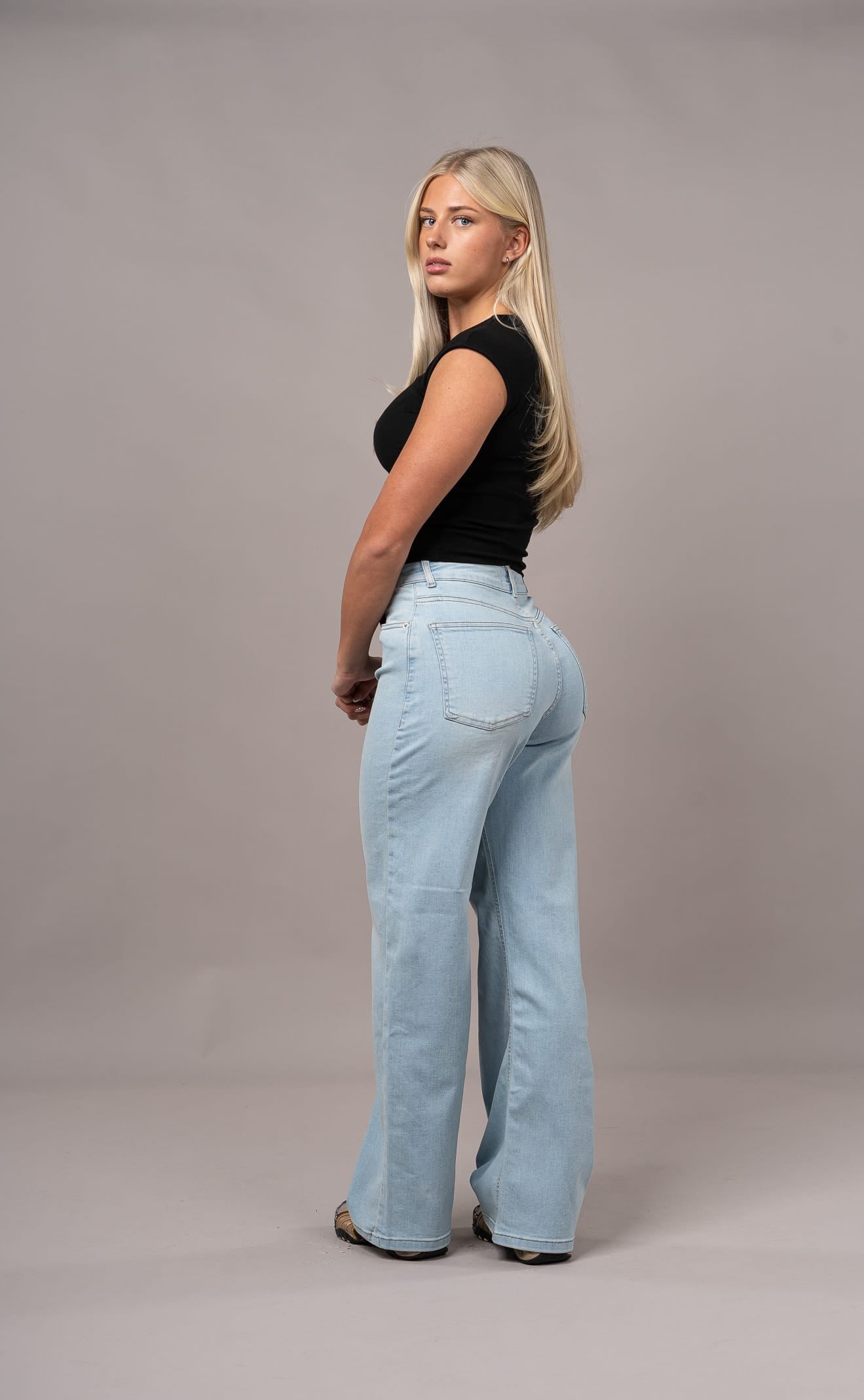 Womens Baggy Fitjeans - Vintage Blue