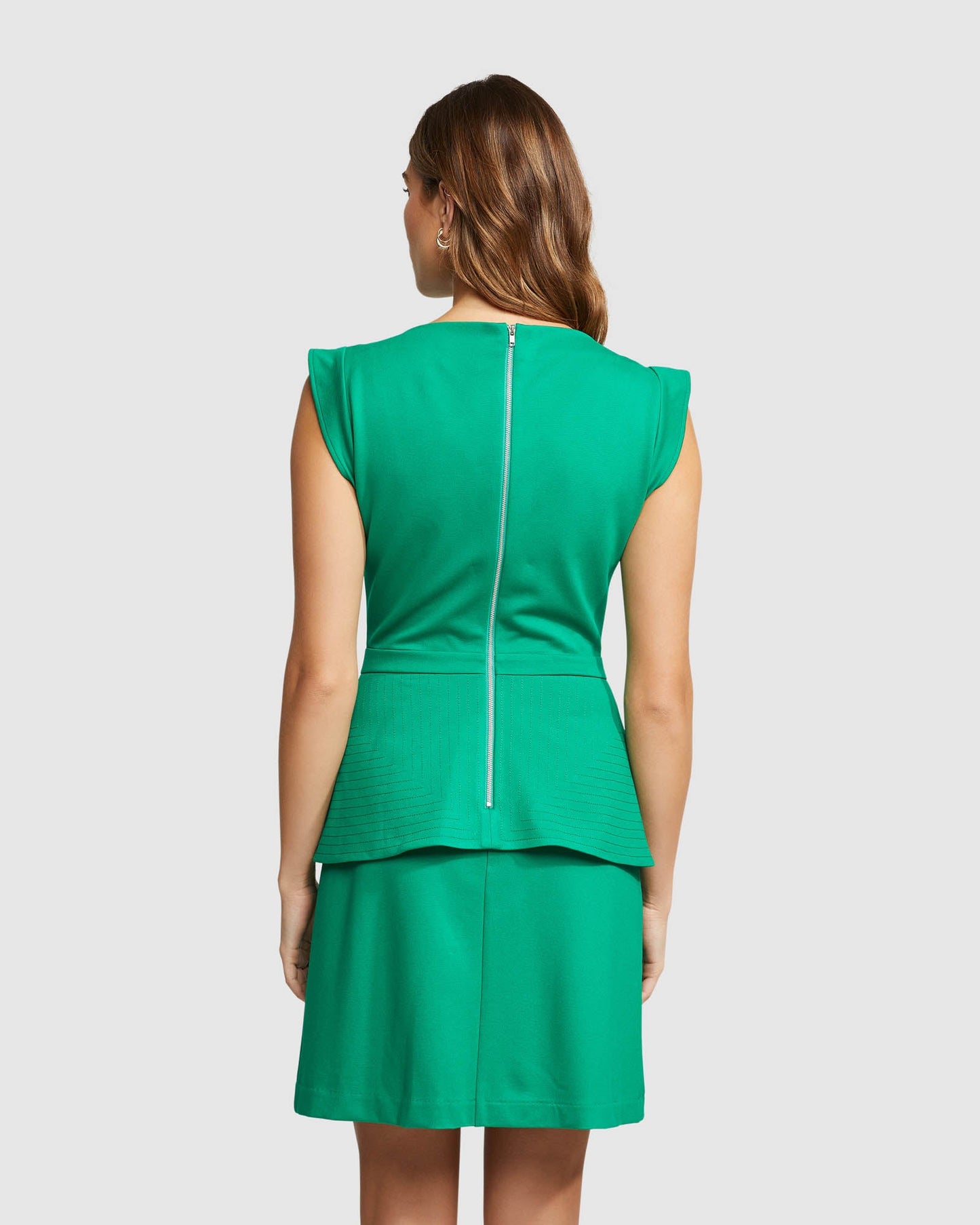 Rosa Peplum Ponti Dress