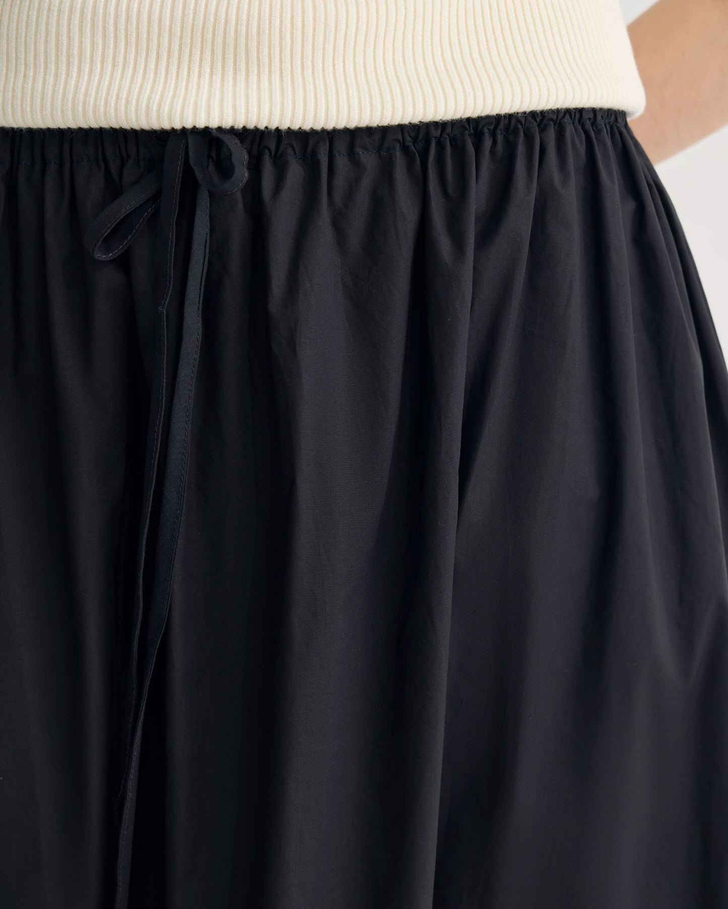 Olive Cotton Maxi Skirt