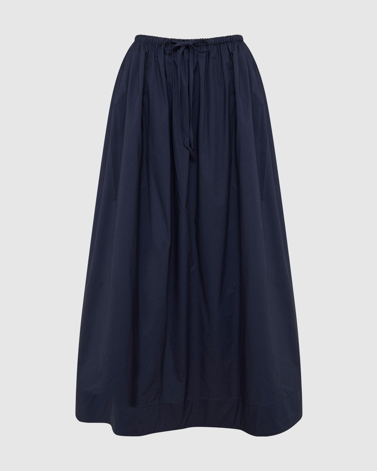 Olive Cotton Maxi Skirt