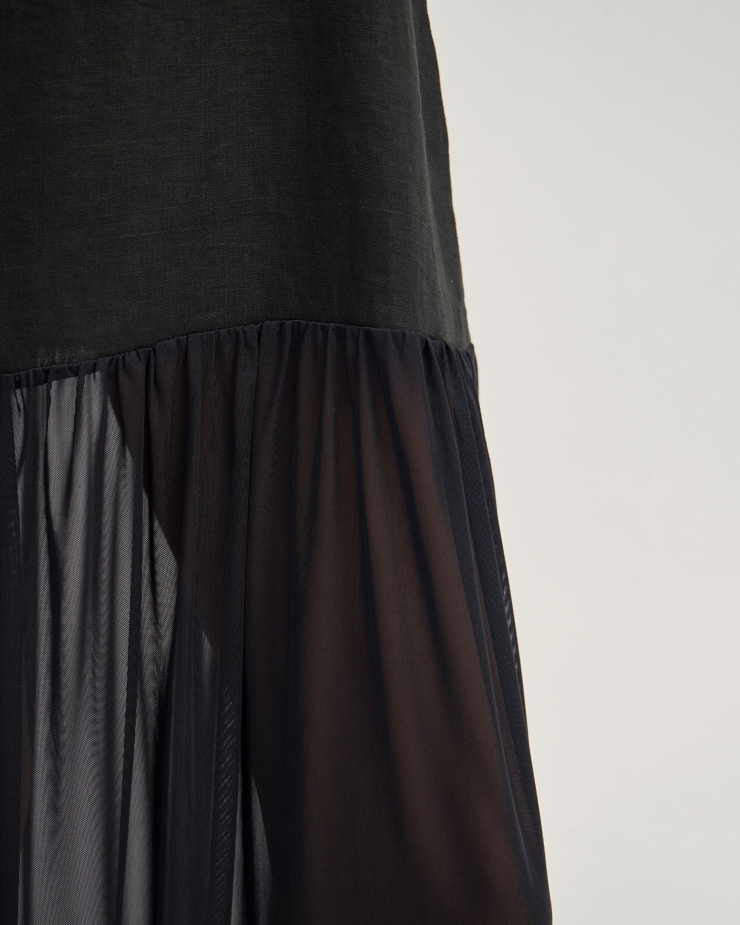 Kristel Linen And Mesh Dress
