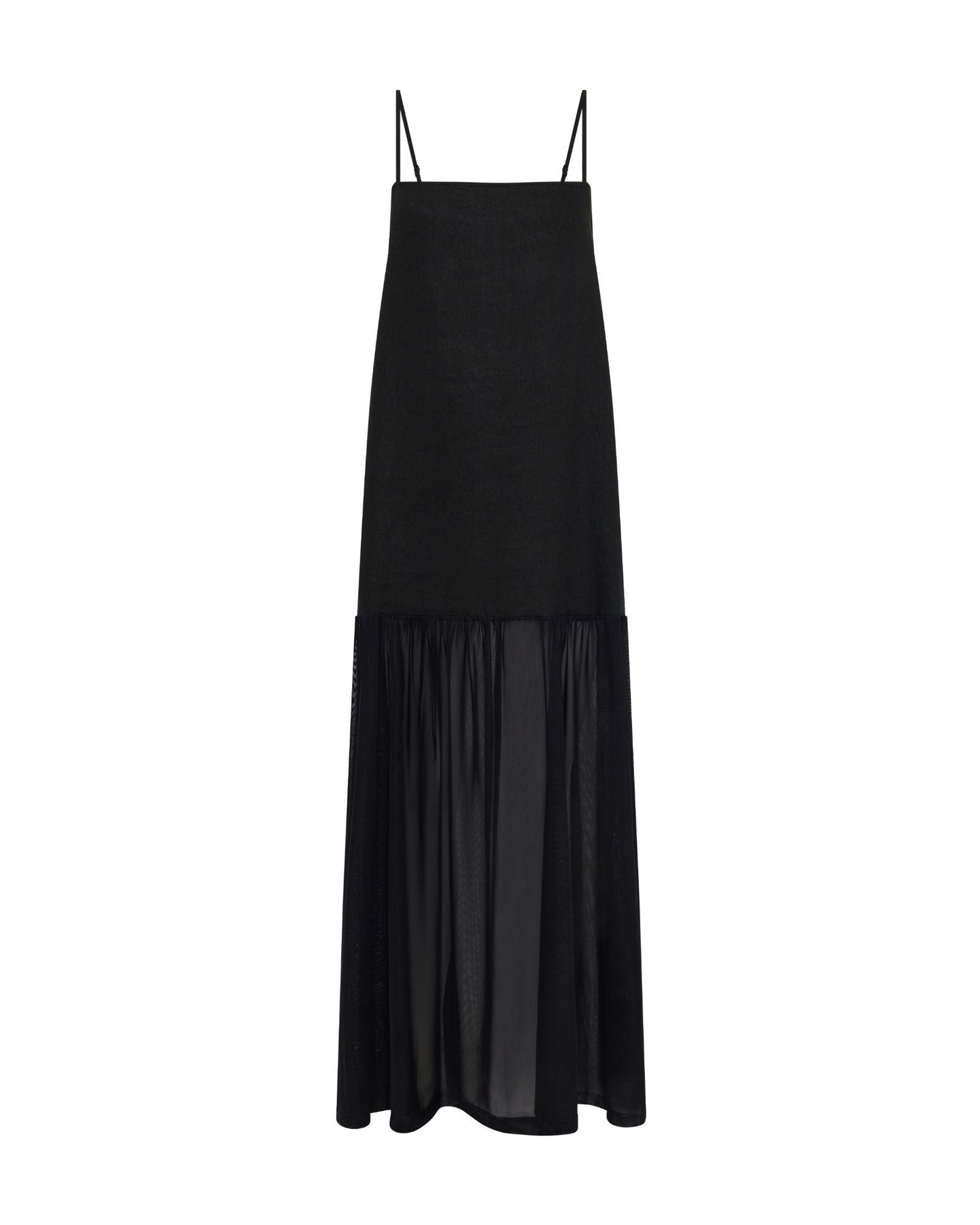 Kristel Linen And Mesh Dress