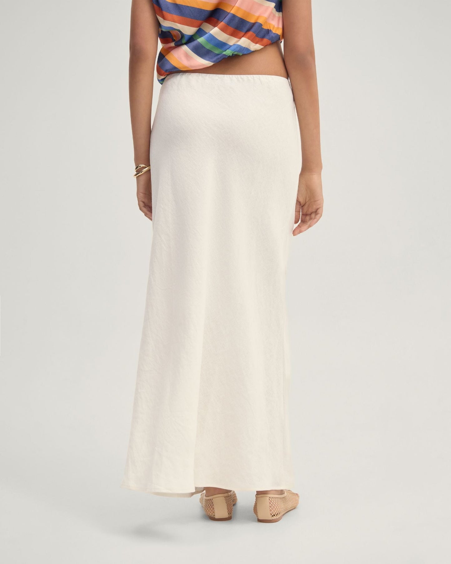 Kacie Linen Bias Skirt