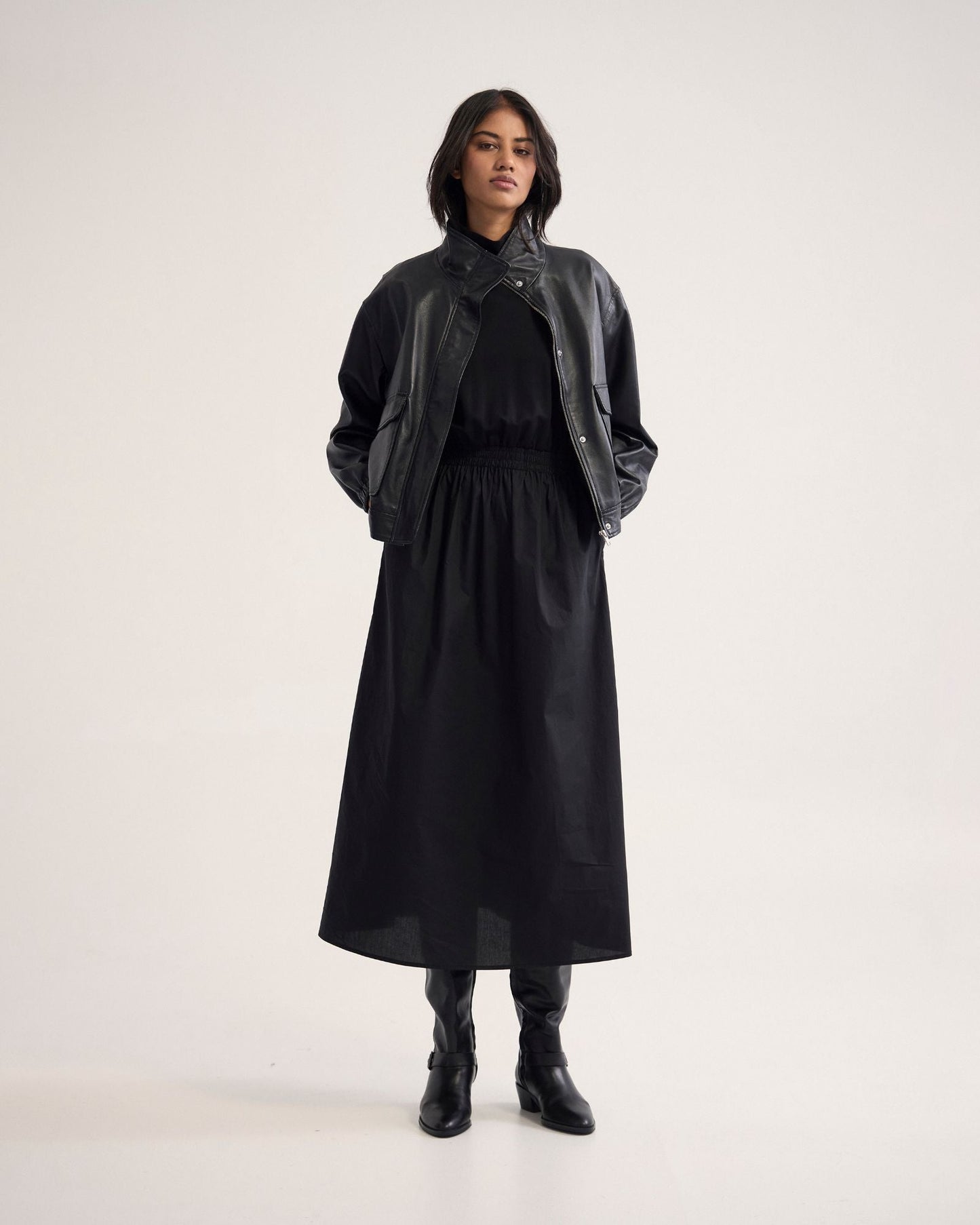 Esrealla High Collar Dress