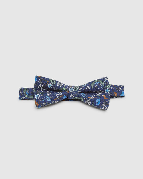 Linen Tropical Bow Tie