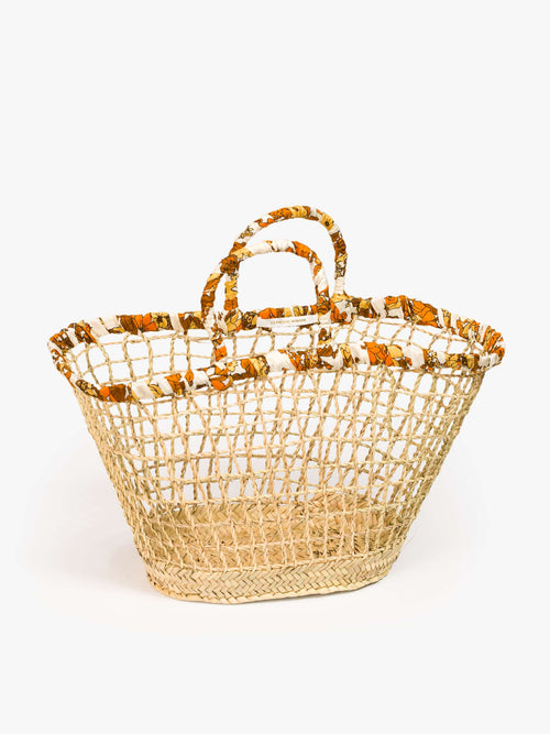 La Prestic Ouiston Panier Ajoure Bag - Flower Power