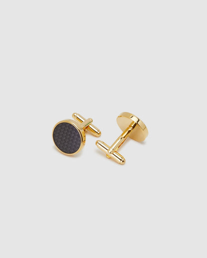 Mens Dark Circle Cuff Link