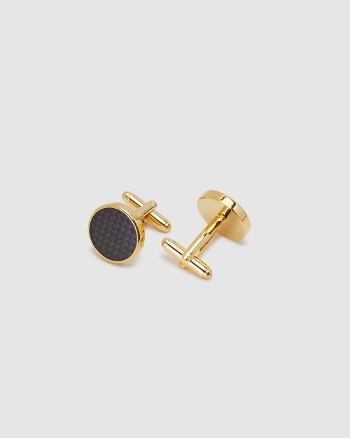 Mens Dark Circle Cuff Link
