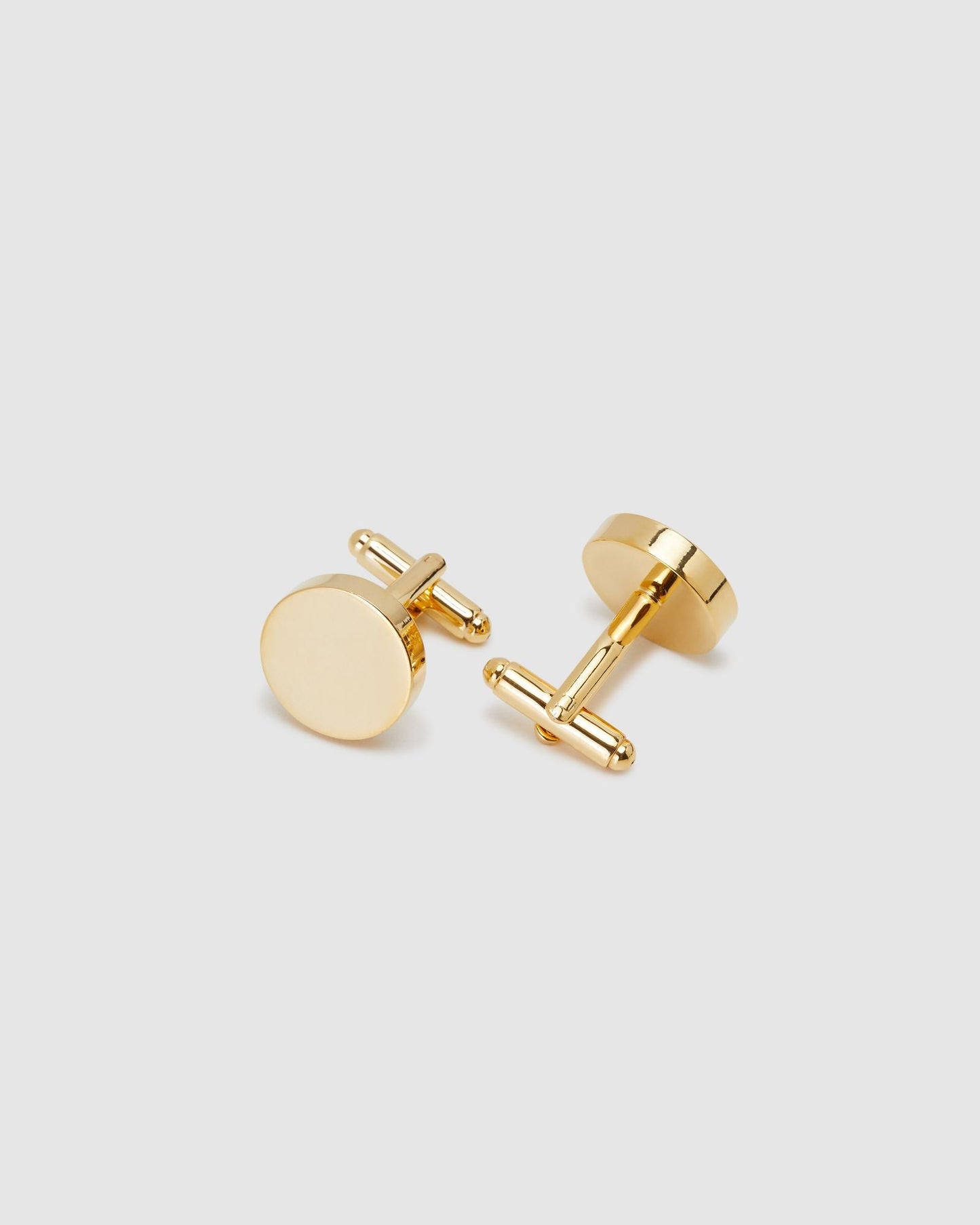 Mens Round Disc Cuff Link