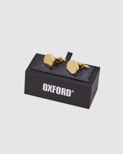 Mens Round Disc Cuff Link