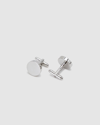Mens Round Disc Cuff Link