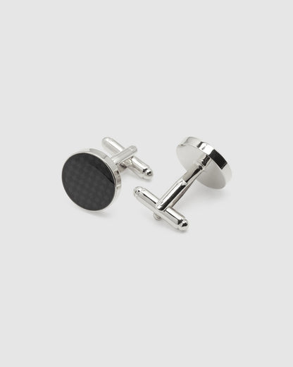 Mens Dark Circle Cuff Link