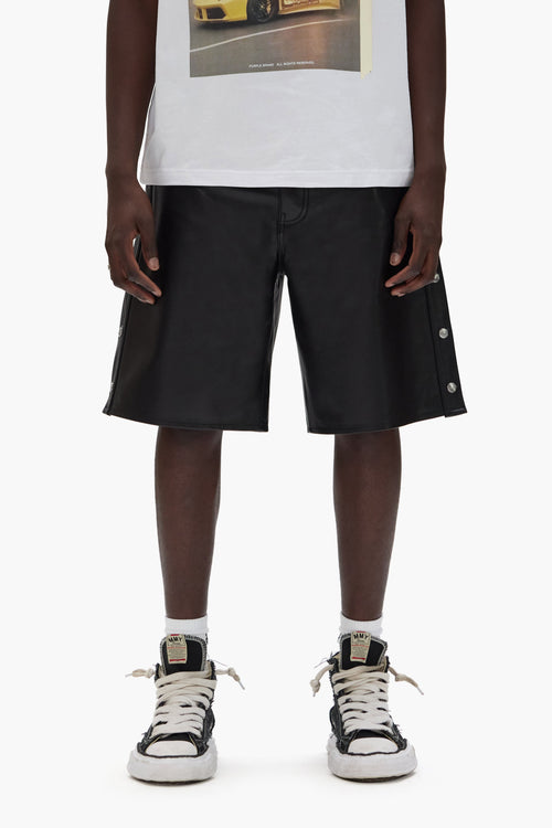 Leather Tearaway Shorts