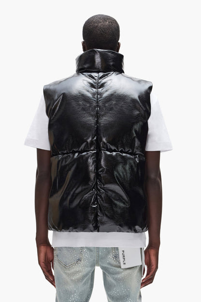 Leather Puffer Vest