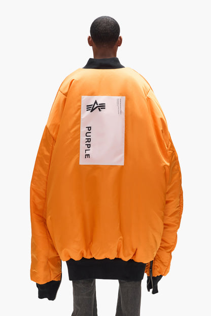 Purple X Alpha Industries Giant Bomber