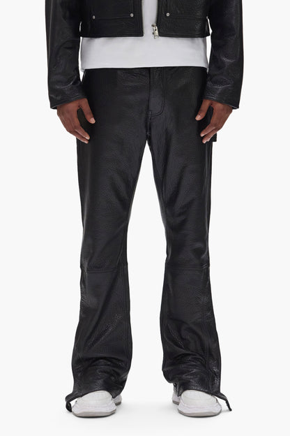 Leather Carpenter Snap Pant