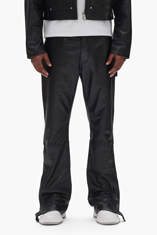 Leather Carpenter Snap Pant