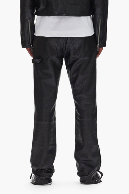 Leather Carpenter Snap Pant