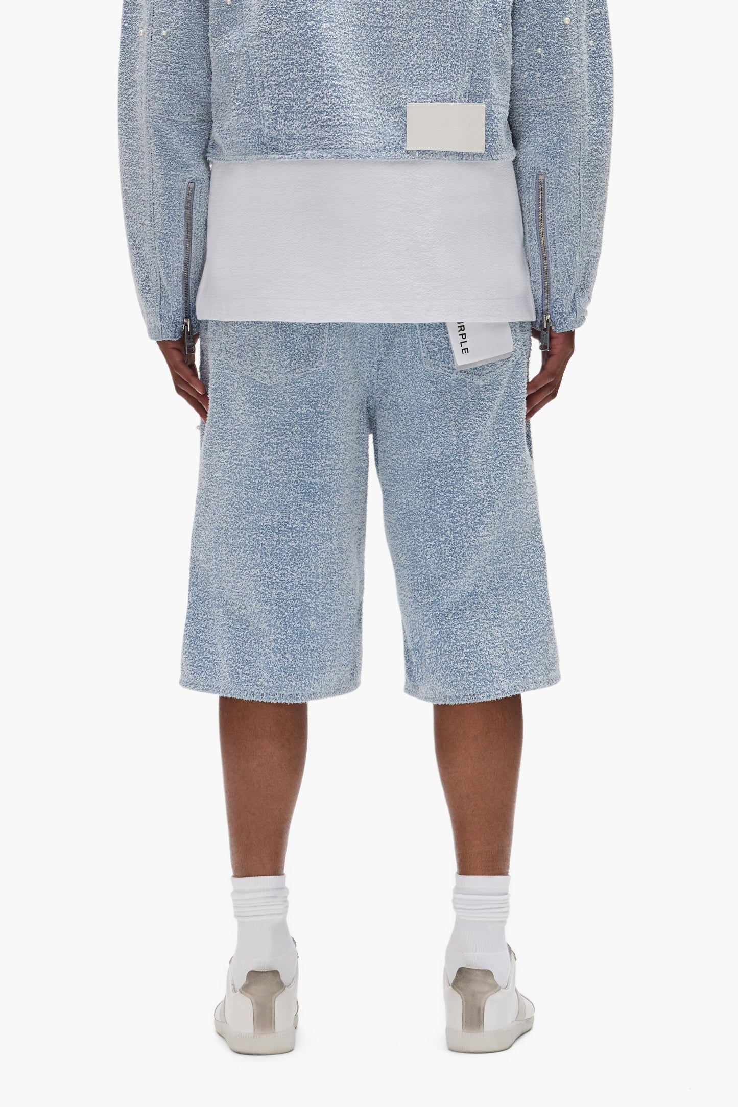 P070 Textured Pearl Shorts