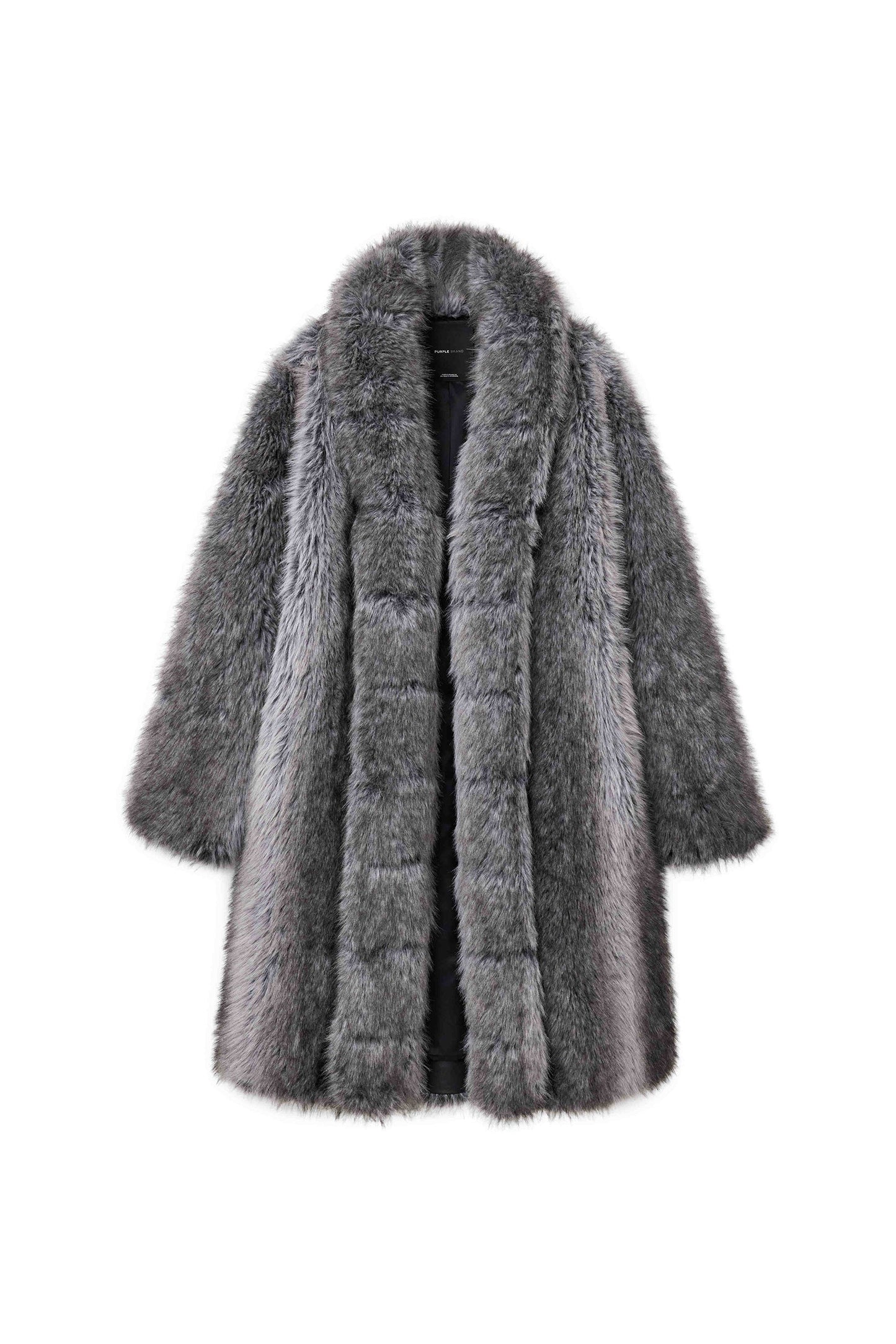 Faux Fur Shawl Collar Coat