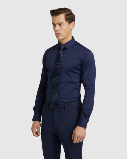 Navy Stretch Travel Shirt