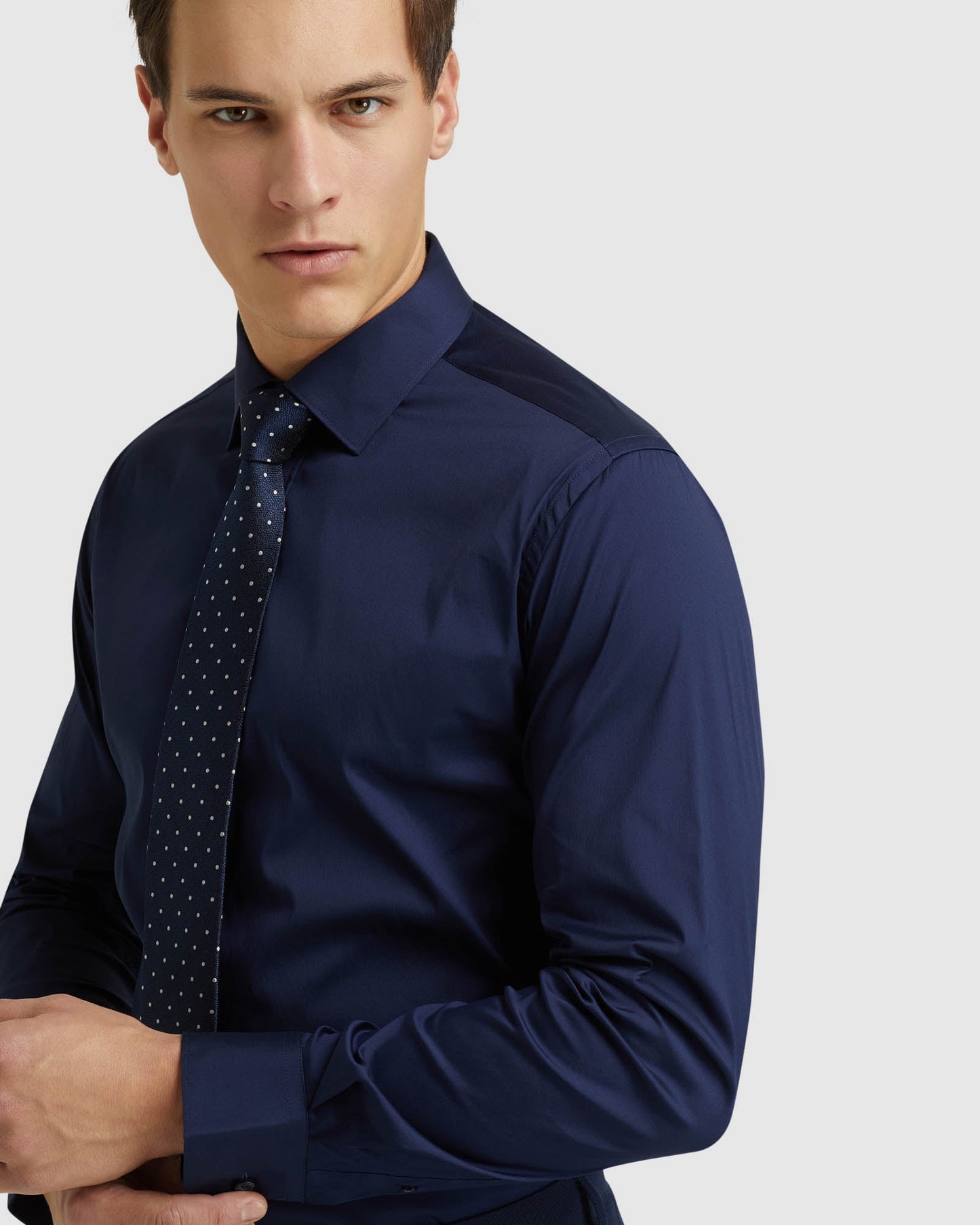 Navy Stretch Travel Shirt