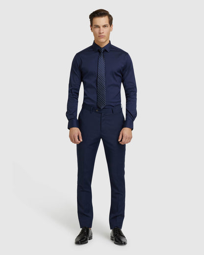 Navy Stretch Travel Shirt