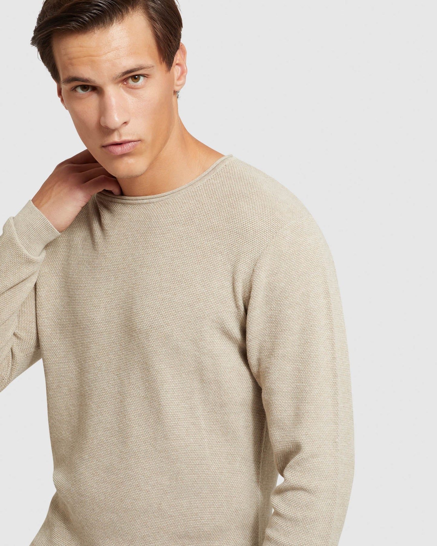 Sandy Crew Neck Textured Knit