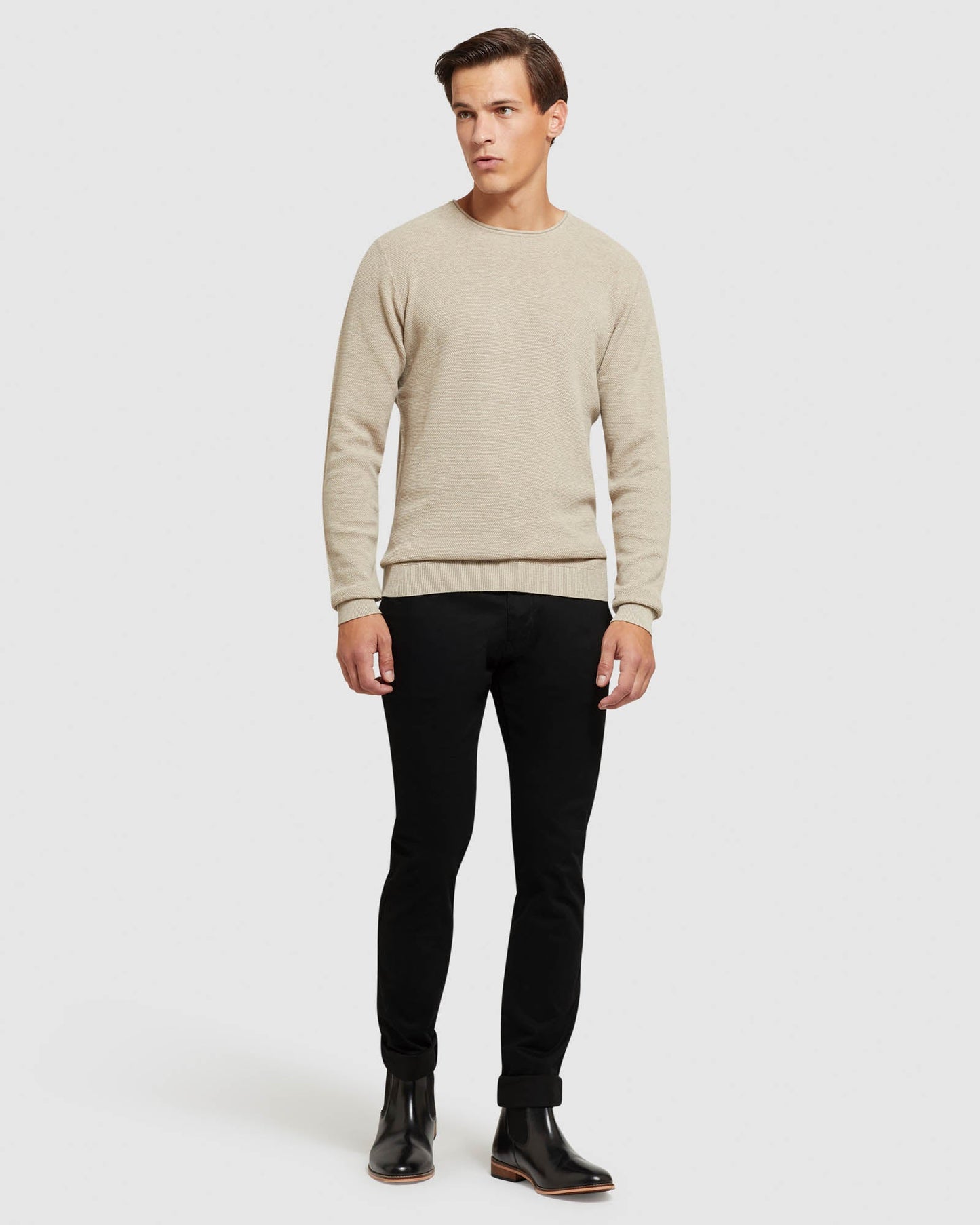 Sandy Crew Neck Textured Knit
