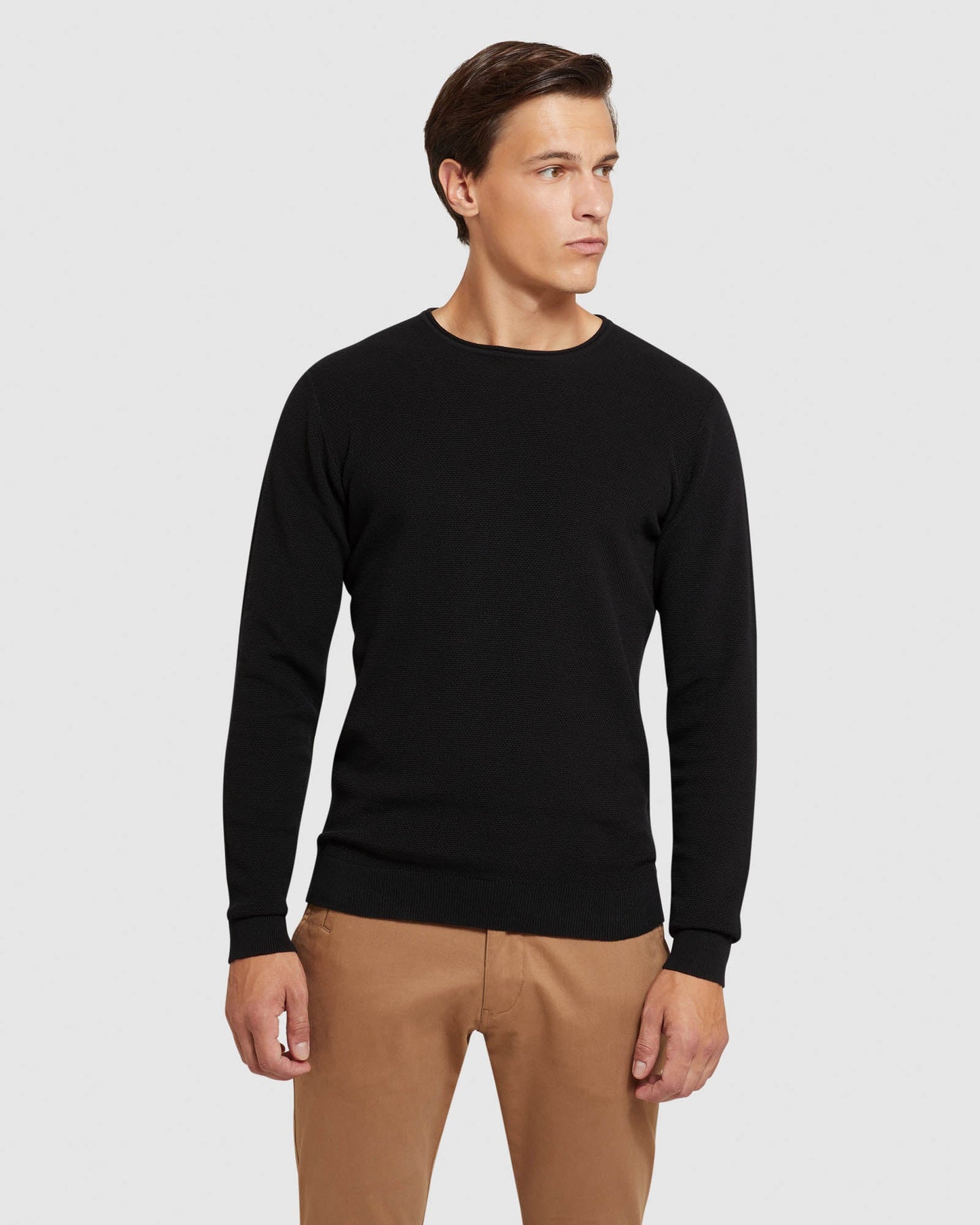 Sandy Crew Neck Textured Knit