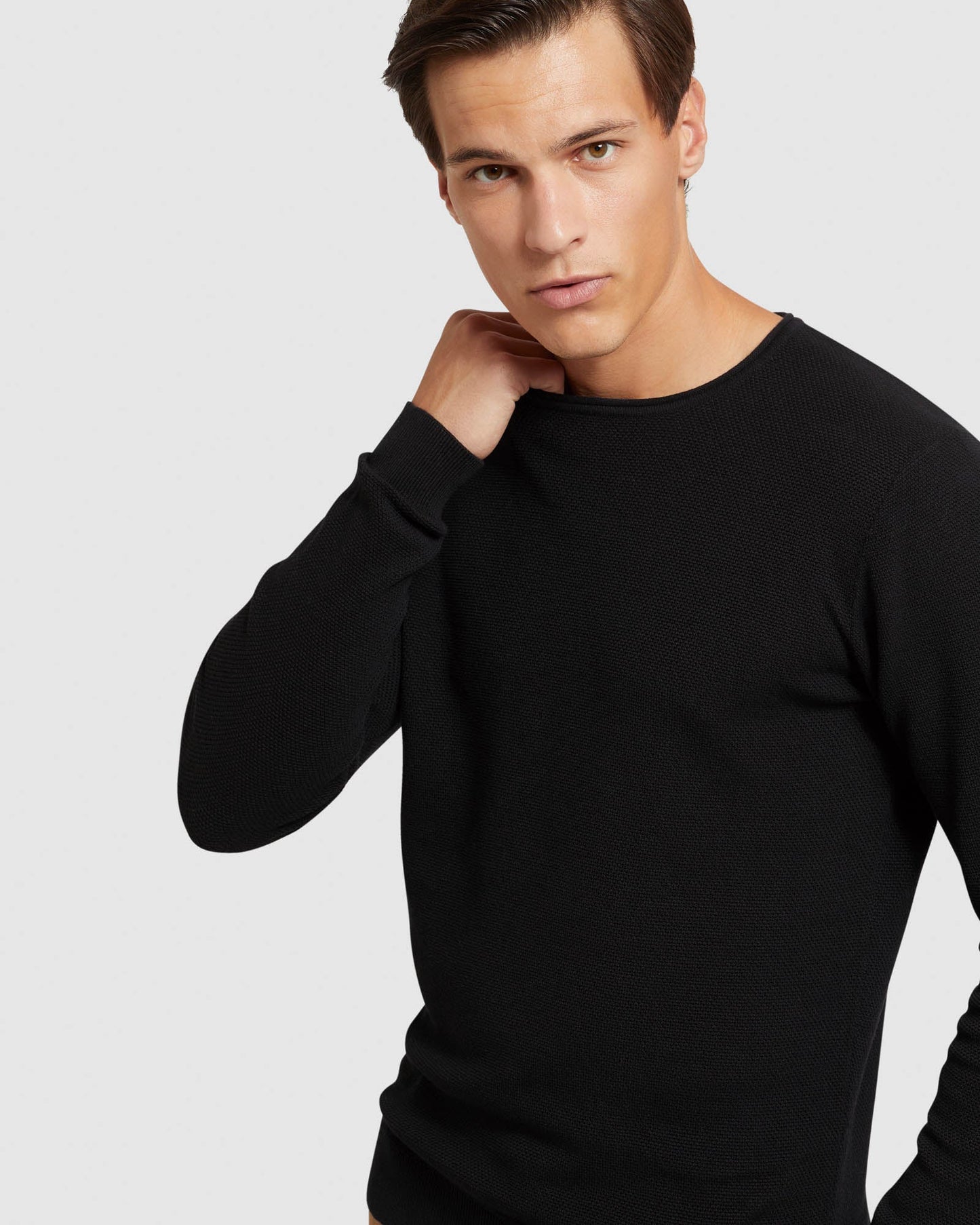 Sandy Crew Neck Textured Knit