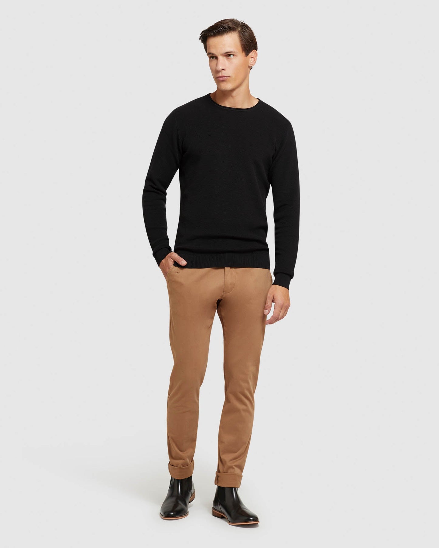 Sandy Crew Neck Textured Knit
