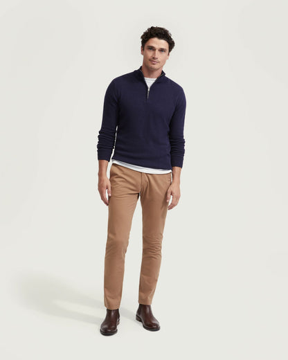Robert Zip Neck Cotton Knit