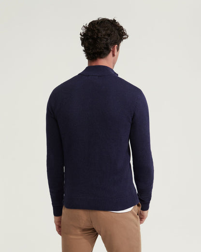 Robert Zip Neck Cotton Knit