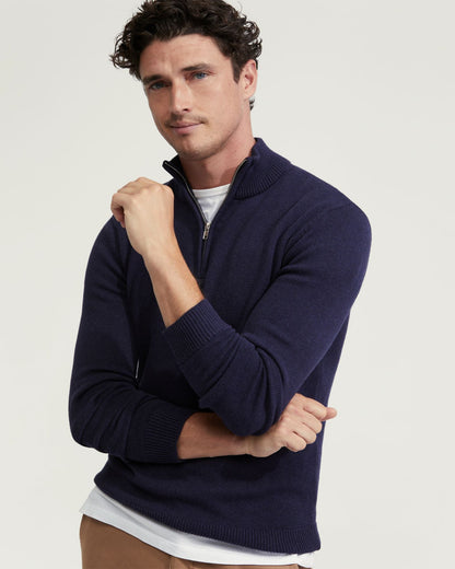 Robert Zip Neck Cotton Knit