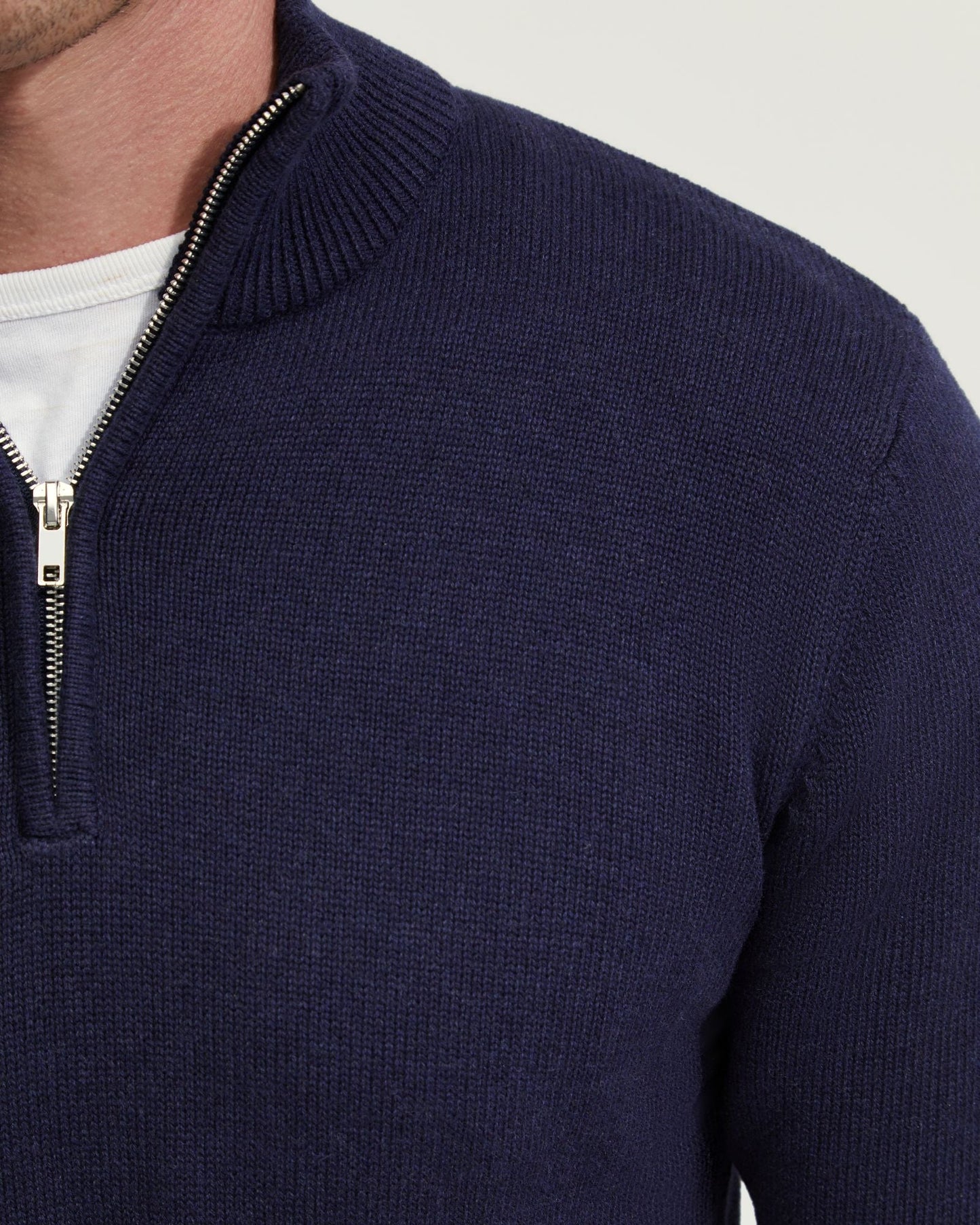Robert Zip Neck Cotton Knit