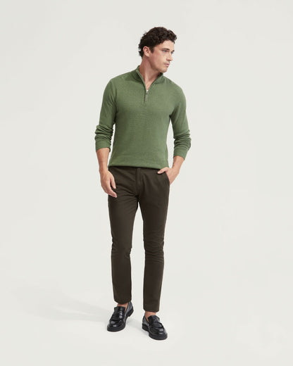 Robert Zip Neck Cotton Knit