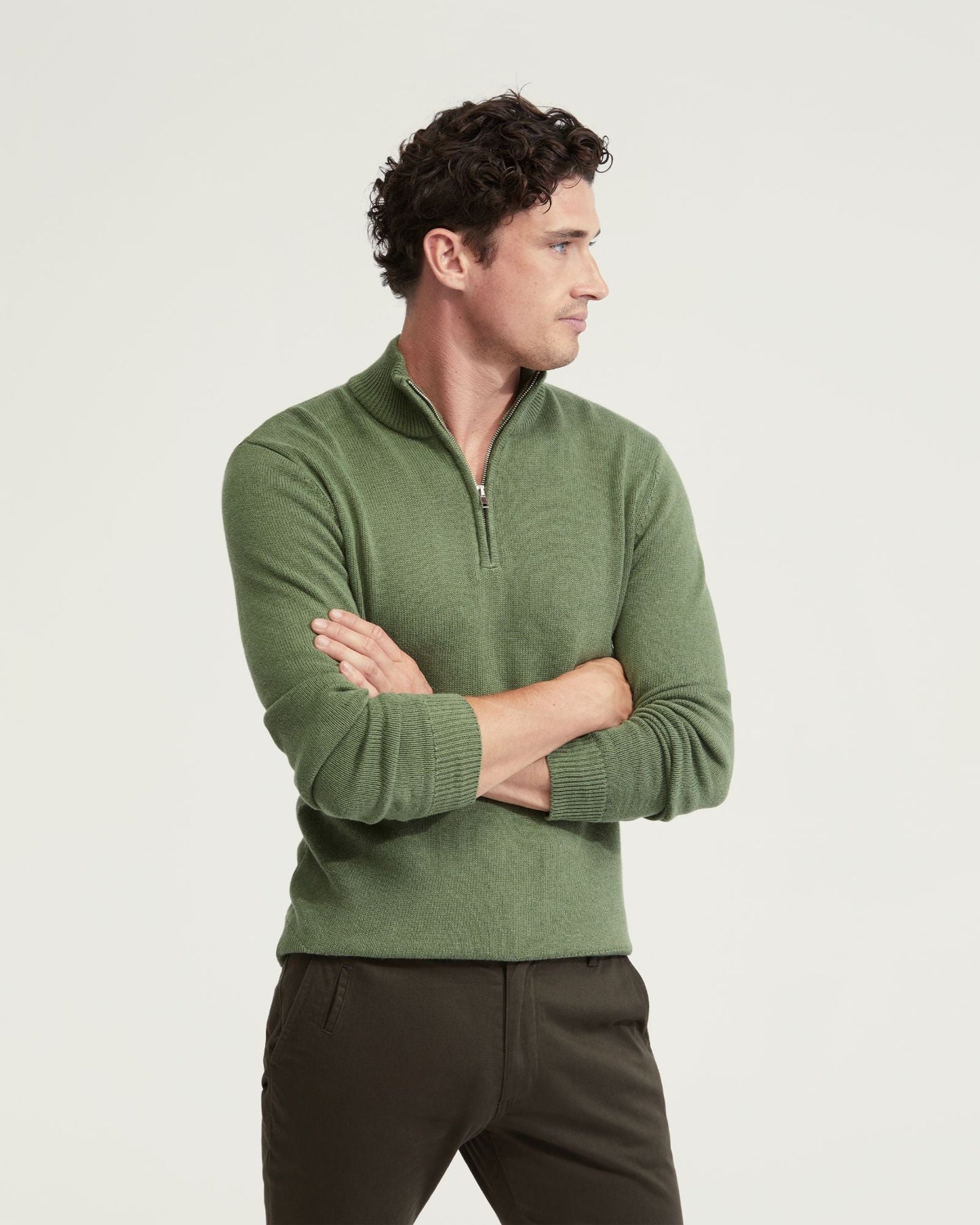 Robert Zip Neck Cotton Knit