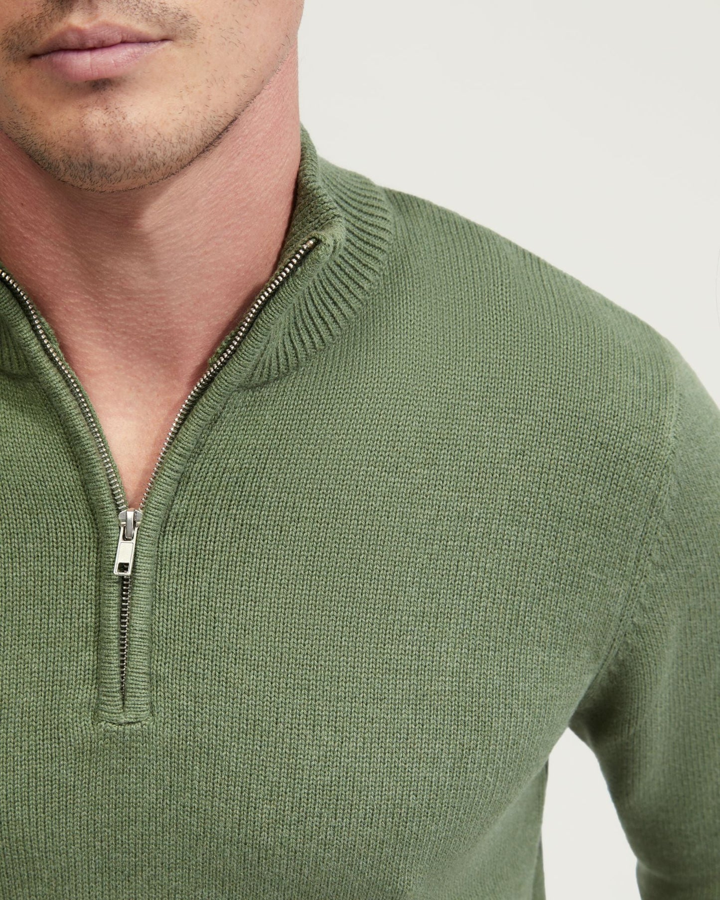 Robert Zip Neck Cotton Knit