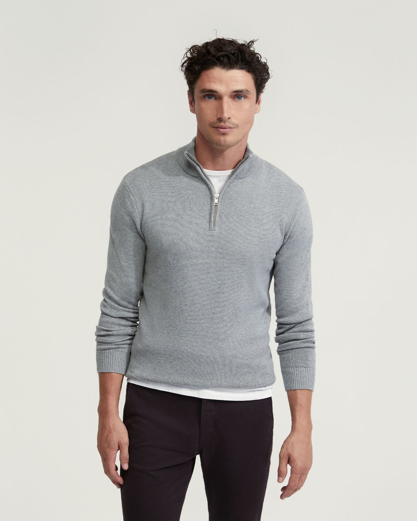 Robert Zip Neck Cotton Knit