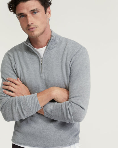 Robert Zip Neck Cotton Knit