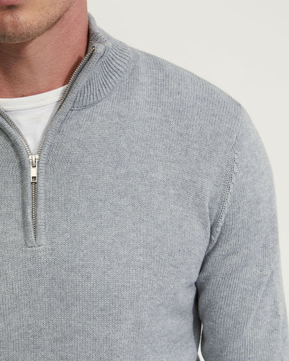 Robert Zip Neck Cotton Knit