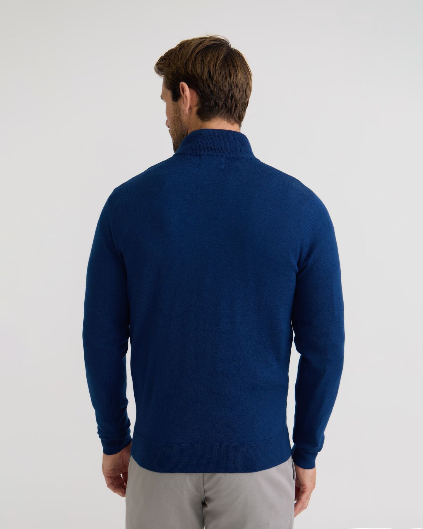 Merino Zip Neck Wool Pullover