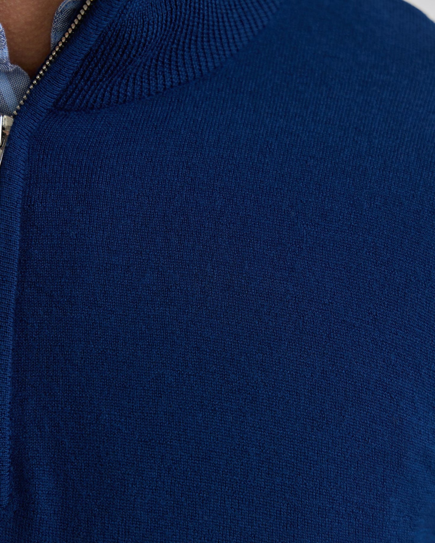 Merino Zip Neck Wool Pullover