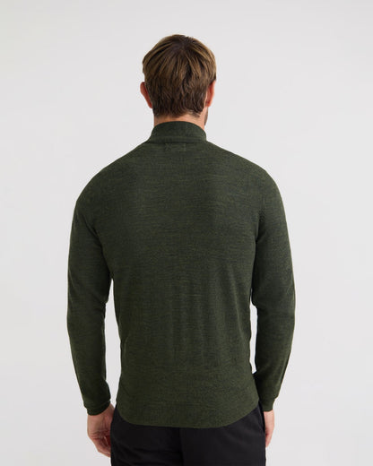 Merino Zip Neck Wool Pullover